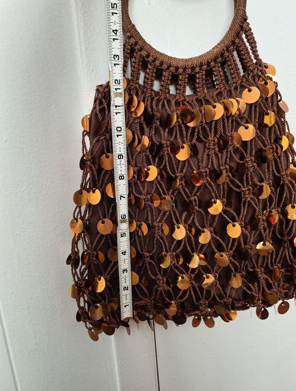 Sequin Crochet Handbag - Picture 5 of 8